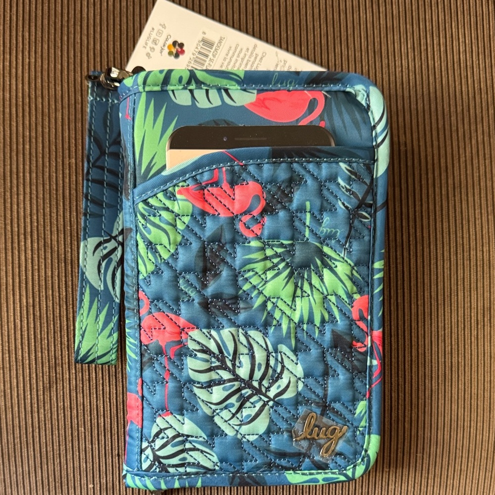 Lug Tandem SE Wallet Blue Flamingo Print